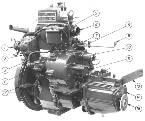 A picture showing the BUKH DV10 Components on the Port Side